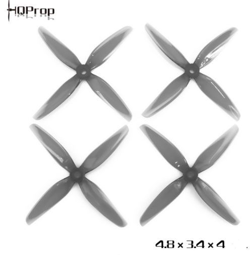 HQProp 4.8X3.4X4 Propeller 4-Blatt Grau